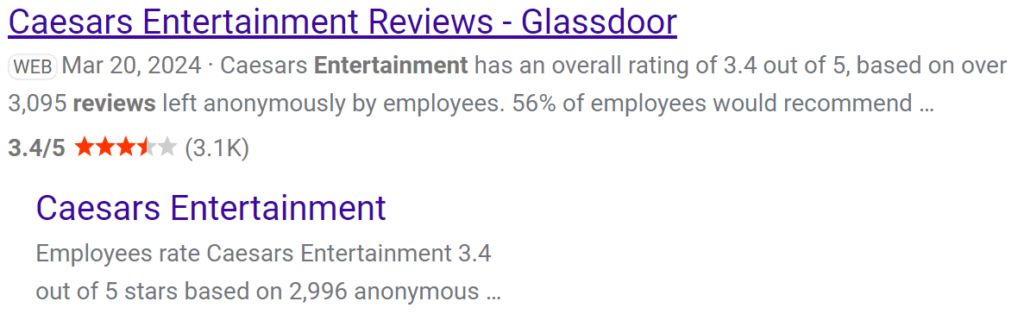 caesars entertainment reviews